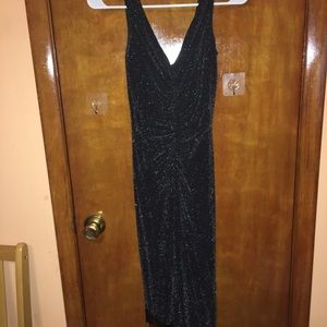 Cachè Black Shimmer Beaded Hem Dress Sz. 4